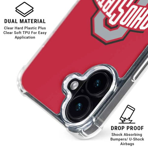 Ohio State University Buckeyes Red Logo iPhone 17 Clear Case