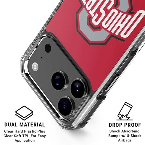 Ohio State University Buckeyes Red Logo iPhone 18 Pro Clear Case
