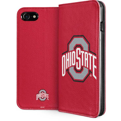 Ohio State University Buckeyes Red Logo iPhone SE (2nd & 3rd Gen) Folio Case
