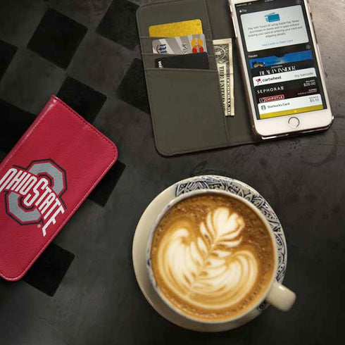 Ohio State University Buckeyes Red Logo iPhone SE (2nd & 3rd Gen) Folio Case