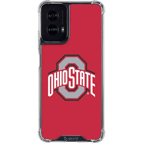 Ohio State University Buckeyes Red Logo Moto G Power 5G (2024) Clear Case