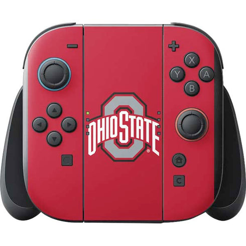 Ohio State University Buckeyes Red Logo Nintendo Switch 2 (2025) with Joy-Con Skin