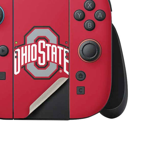 Ohio State University Buckeyes Red Logo Nintendo Switch 2 (2025) Joy-Con Controller Skin