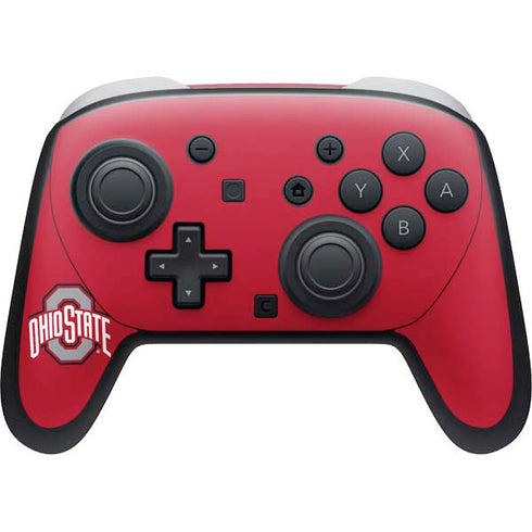 Ohio State University Buckeyes Red Logo Nintendo Switch 2 (2025) Pro Controller Skin