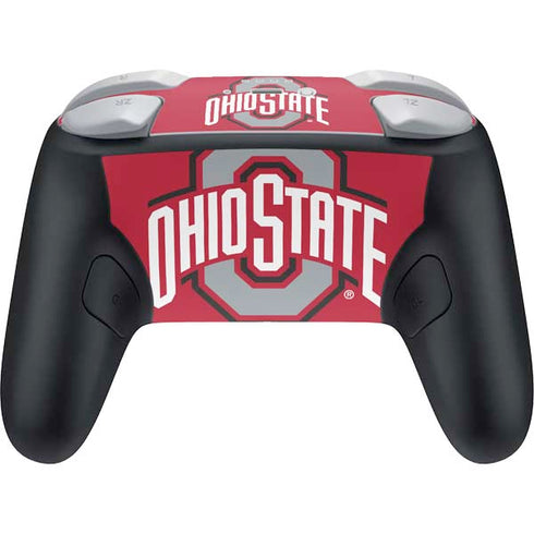 Ohio State University Buckeyes Red Logo Nintendo Switch 2 (2025) Pro Controller Skin