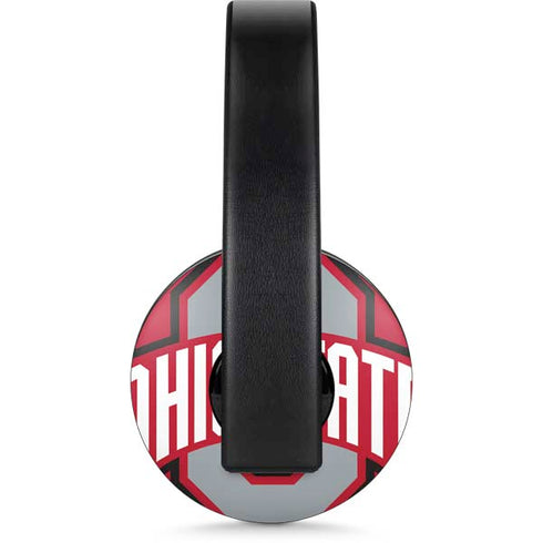 Ohio State University Buckeyes Red Logo PlayStation 4 Gold Wireless Headset Skin