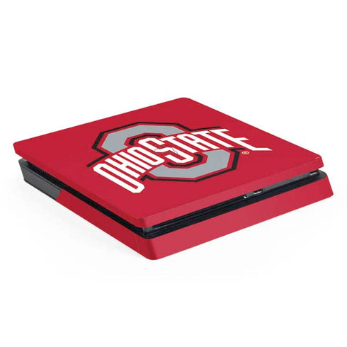 Ohio State University Buckeyes Red Logo PlayStation PS4 Skins