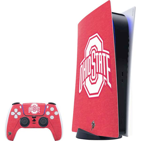 Ohio State University Buckeyes Red Logo PlayStation PS5 Skins