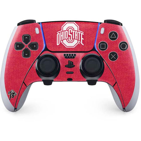 Ohio State University Buckeyes Red Logo PS5 DualSense Edge Pro Controller Skin