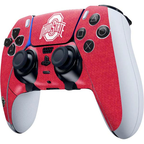 Ohio State University Buckeyes Red Logo PS5 DualSense Edge Pro Controller Skin