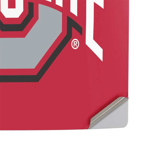 Ohio State University Buckeyes Red Logo PS5 Pro Console Skin