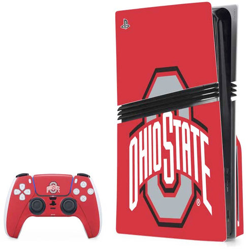 Ohio State University Buckeyes Red Logo PlayStation PS5 Skins
