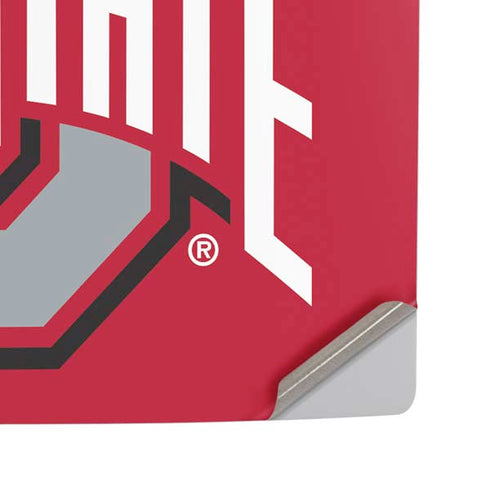 Ohio State University Buckeyes Red Logo PS5 Pro Disk Console Skin