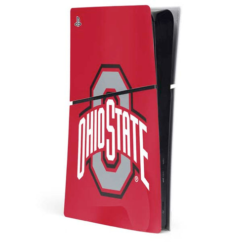 Ohio State University Buckeyes Red Logo PlayStation PS5 Skins