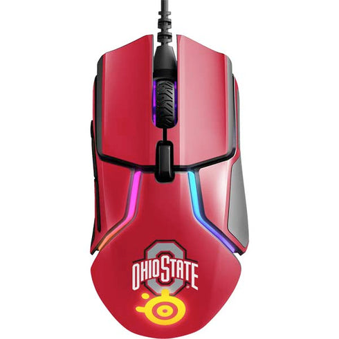 Ohio State University Buckeyes Red Logo SteelSeries Rival 600 Gaming Mouse Skin