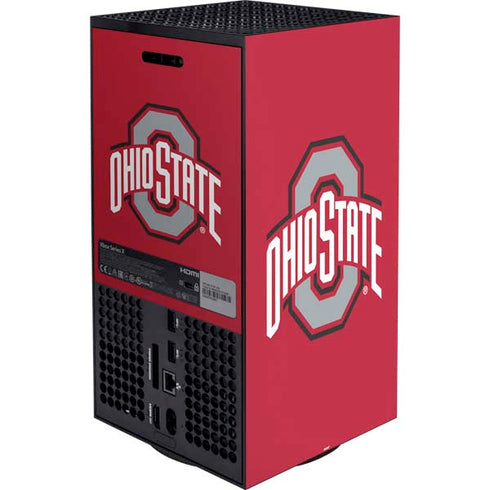 Ohio State University Buckeyes Red Logo Xbox Series X Bundle Skin