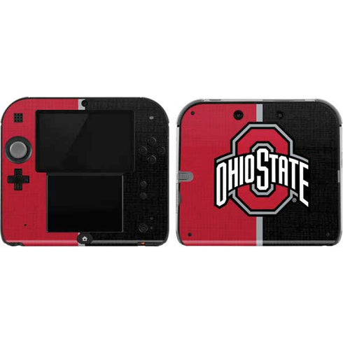 Ohio State University OSU Buckeyes Split Nintendo 2DS Skin