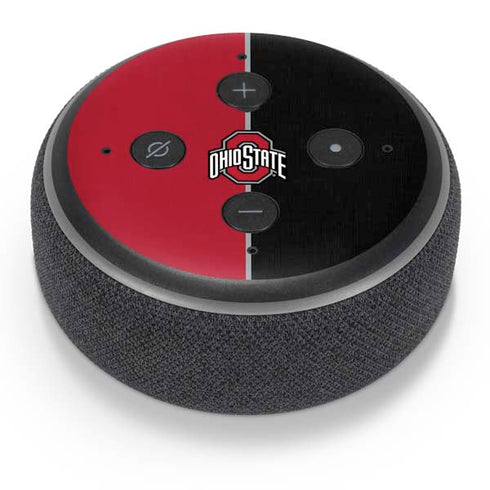 Ohio State University OSU Buckeyes Split Amazon Echo Dot Skin