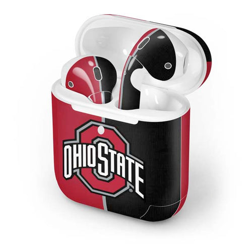 Ohio State University OSU Buckeyes Split Apple AirPods 2 Skin