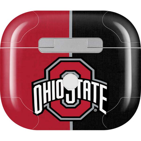 Ohio State University OSU Buckeyes Split Apple AirPods (3rd Gen 2021) Skin