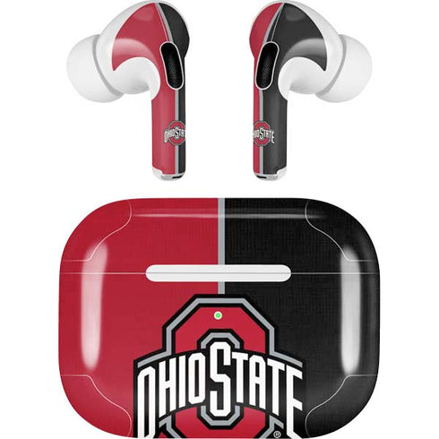 Ohio State University OSU Buckeyes Split Apple AirPods Pro Skin