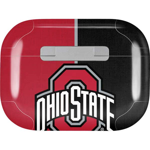 Ohio State University OSU Buckeyes Split Apple AirPods Pro Skin
