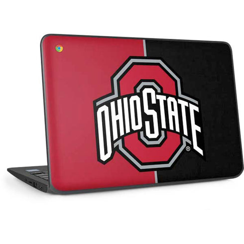 Ohio State University OSU Buckeyes Split HP Chromebook Skin
