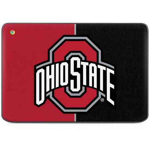 Ohio State University OSU Buckeyes Split HP Chromebook Skin