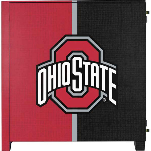 Ohio State University OSU Buckeyes Split Corsair 4000D Tempered Glass Mid-Tower ATX Case Skin