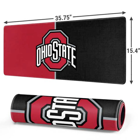 Ohio State University OSU Buckeyes Split Gaming Mouse Pad