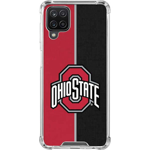 Ohio State University OSU Buckeyes Split Galaxy A12 Clear Case