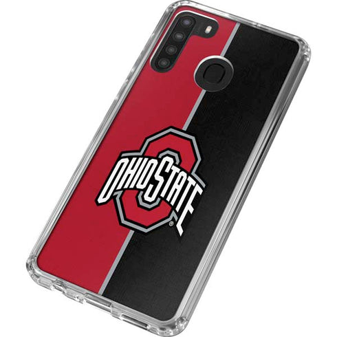 Ohio State University OSU Buckeyes Split Galaxy A21 Clear Case