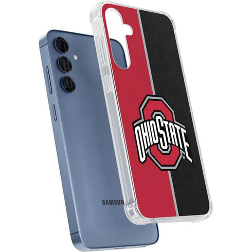Ohio State University OSU Buckeyes Split Galaxy A55 5G Clear Case