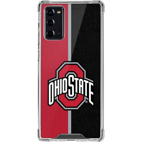 Ohio State University OSU Buckeyes Split Galaxy Note20 5G Clear Case