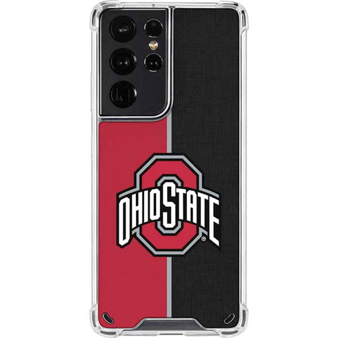 Ohio State University OSU Buckeyes Split Galaxy S21 Ultra 5G Clear Case