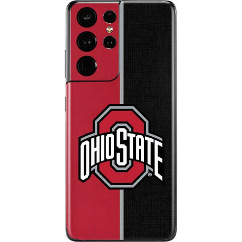 Ohio State University OSU Buckeyes Split Galaxy S21 Ultra 5G Skin