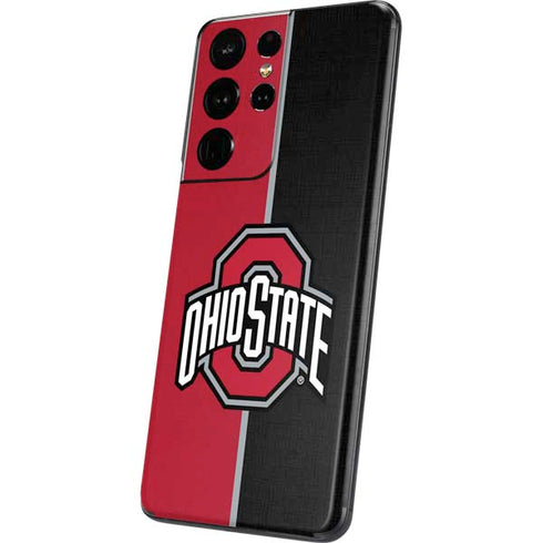 Ohio State University OSU Buckeyes Split Galaxy S21 Ultra 5G Skin