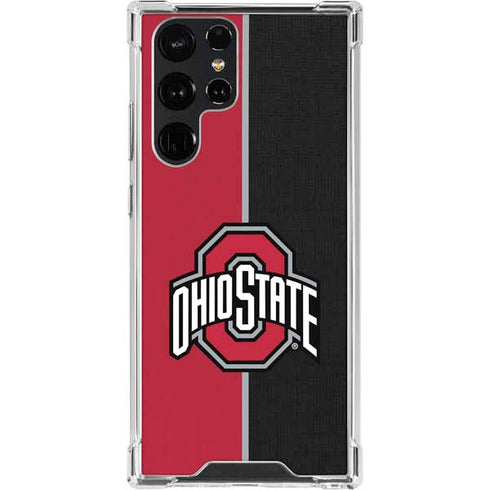 Ohio State University OSU Buckeyes Split Galaxy S22 Ultra Clear Case