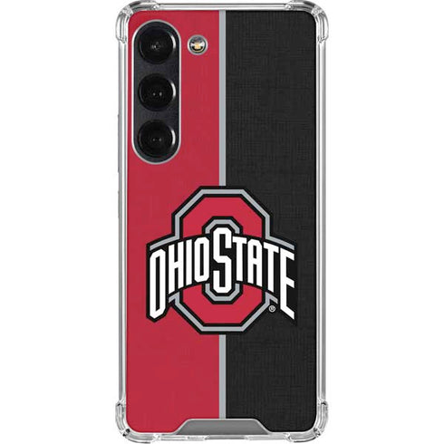 Ohio State University OSU Buckeyes Split Galaxy S23 Clear Case