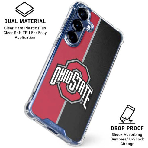 Ohio State University OSU Buckeyes Split Galaxy S25 FE Clear Case