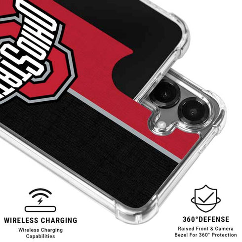 Ohio State University OSU Buckeyes Split Galaxy S26 Clear Case