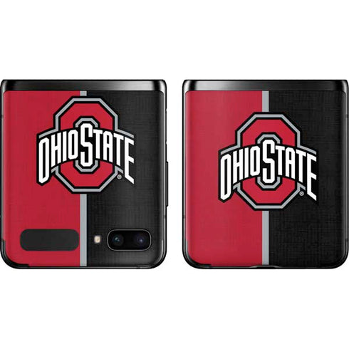 Ohio State University OSU Buckeyes Split Galaxy Z Flip Skin