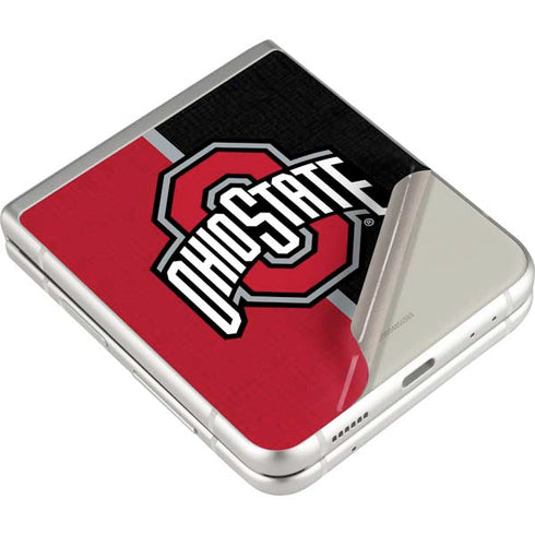 Ohio State University OSU Buckeyes Split Galaxy Z Flip3 5G Skin