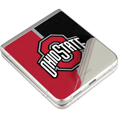 Ohio State University OSU Buckeyes Split Galaxy Z Flip4 5G Skin