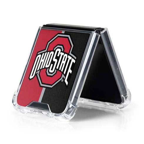 Ohio State University OSU Buckeyes Split Galaxy Z Flip5 5G Clear Case