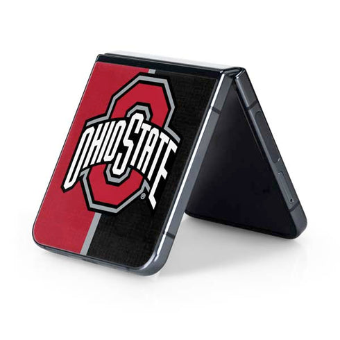 Ohio State University OSU Buckeyes Split Galaxy Z Flip5 5G Skin