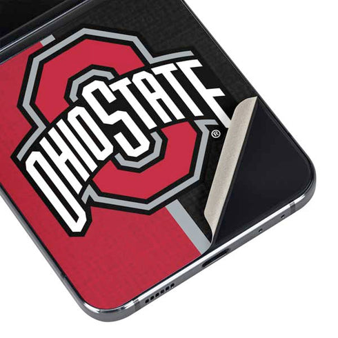 Ohio State University OSU Buckeyes Split Galaxy Z Flip5 5G Skin