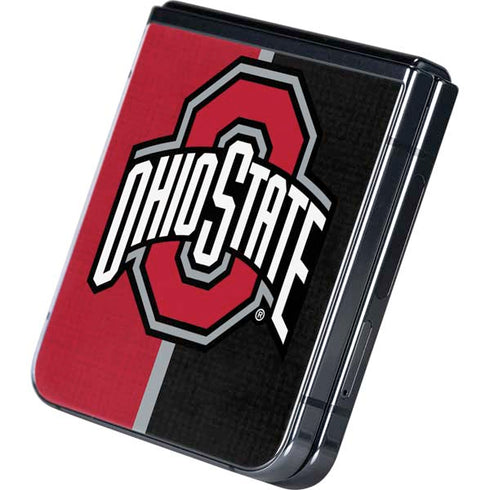 Ohio State University OSU Buckeyes Split Galaxy Z Flip5 5G Skin