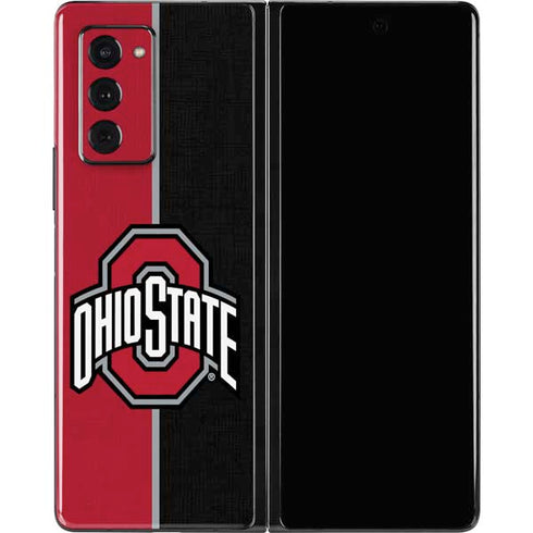 Ohio State University OSU Buckeyes Split Galaxy Z Fold2 5G Skin