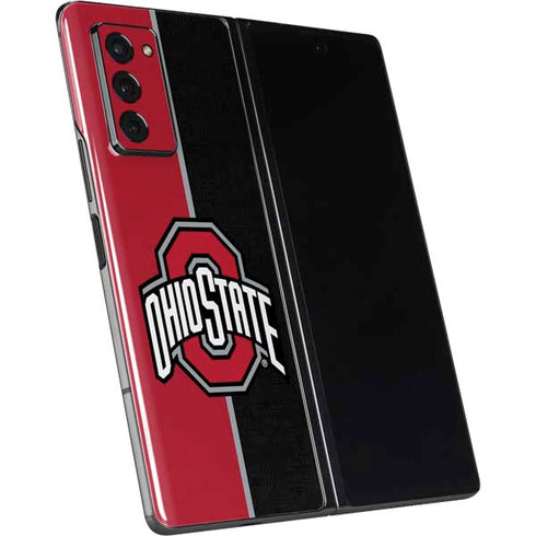 Ohio State University OSU Buckeyes Split Galaxy Z Fold2 5G Skin